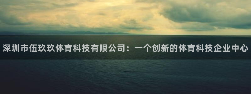 深圳市伍玖玖体育科技有限公司：一个创新的体育科技企业中心